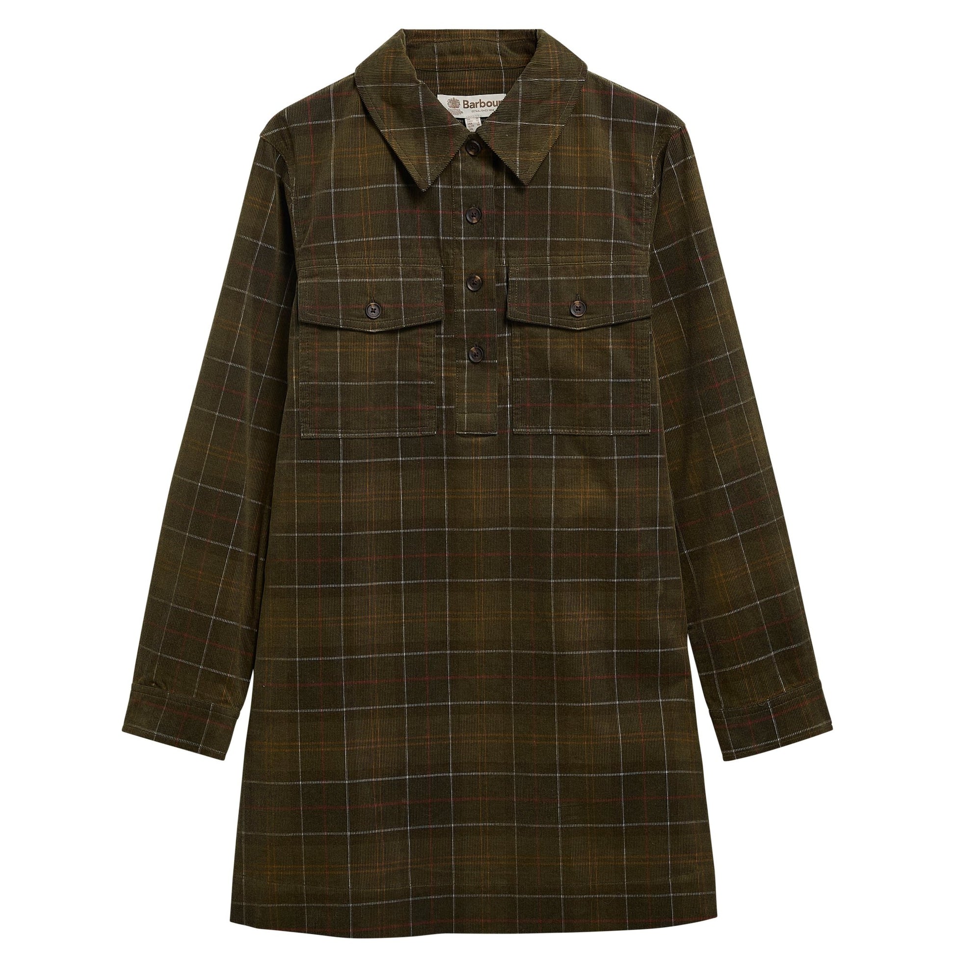 Young Ideas & Henmores -Shae Mini Dress -SG95 Sage/Classic Tartan -8