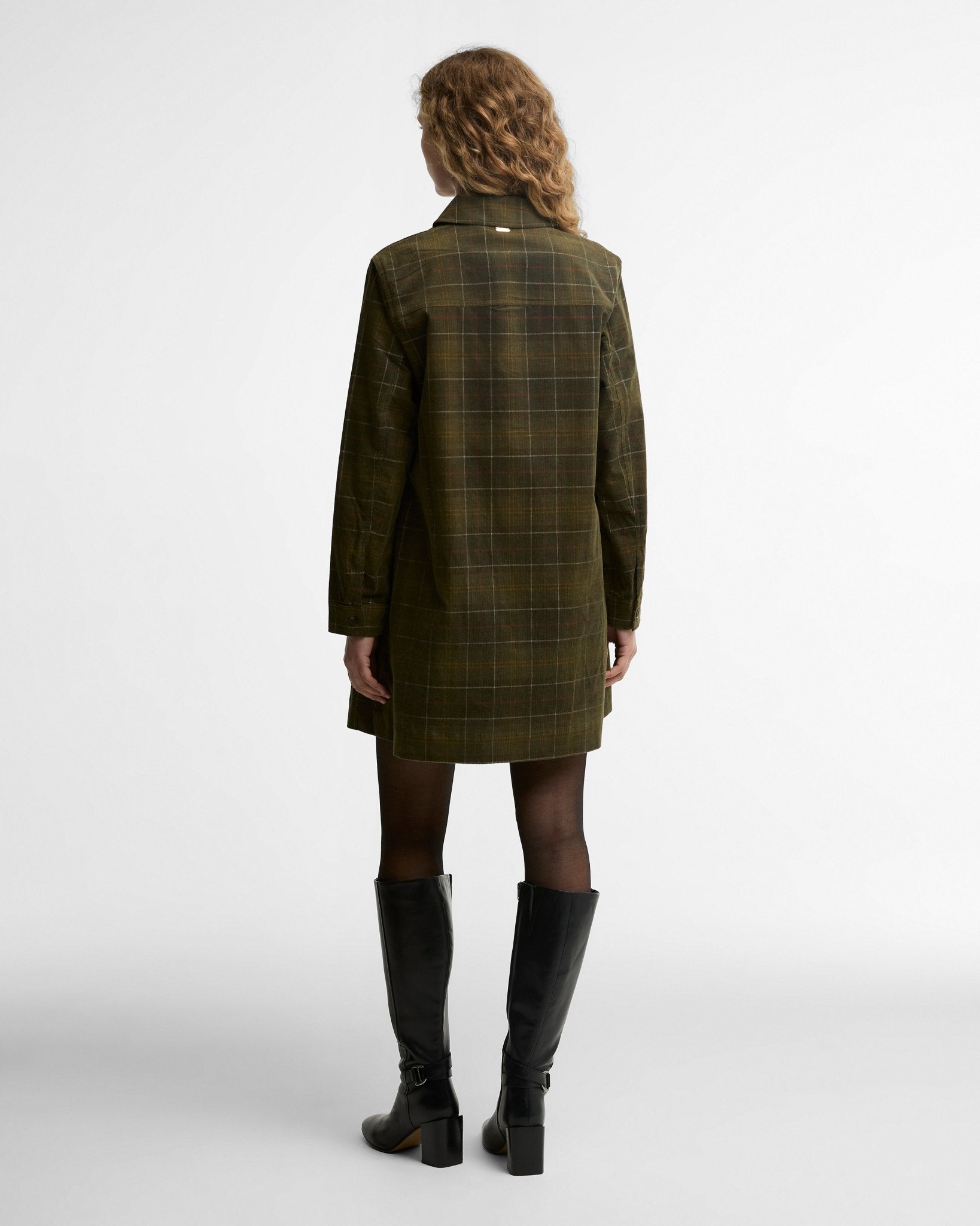 Young Ideas & Henmores -Shae Mini Dress -SG95 Sage/Classic Tartan -8