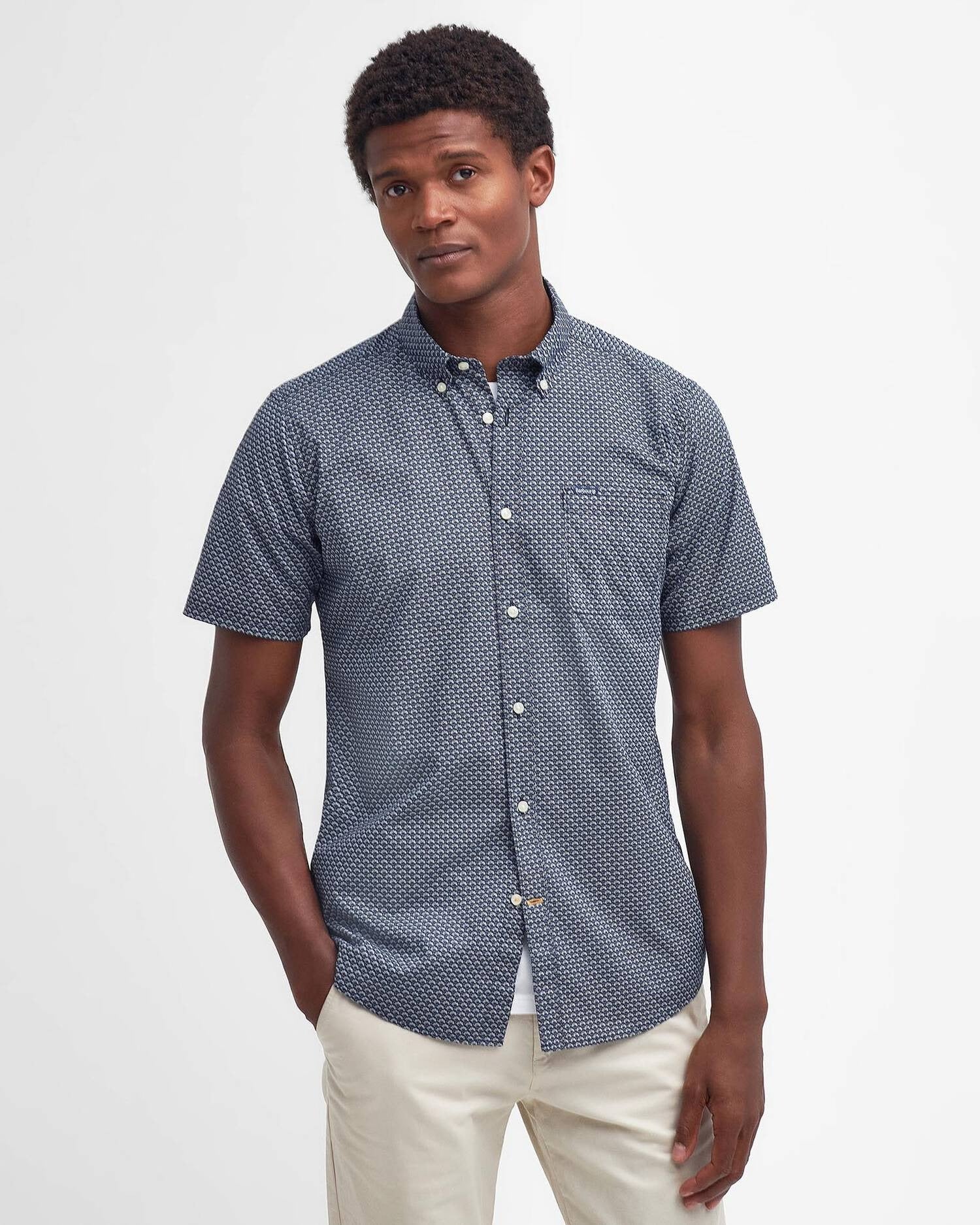 Young Ideas & Henmores - Shell S/S Tailored Shirt - NY91 Navy - M