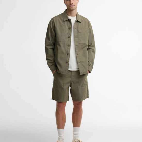 Young Ideas & Henmores - Sherburn Cotton Overshirt - OL56 Dusty Olive - M
