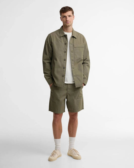 Young Ideas & Henmores - Sherburn Cotton Overshirt - OL56 Dusty Olive - M