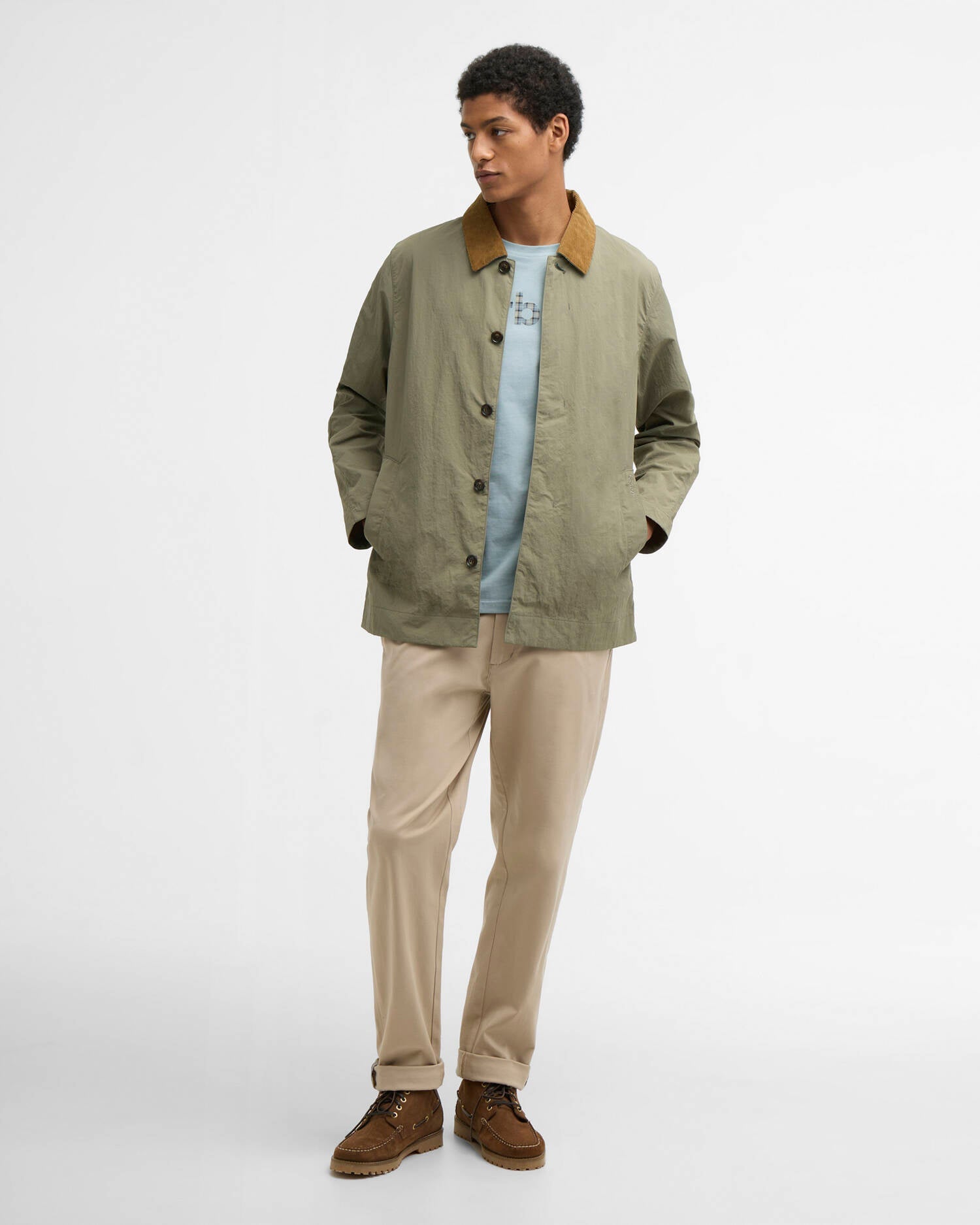 Young Ideas & Henmores - Short Rokig Showerproof Jacket - OL39 Dusty Olive - M