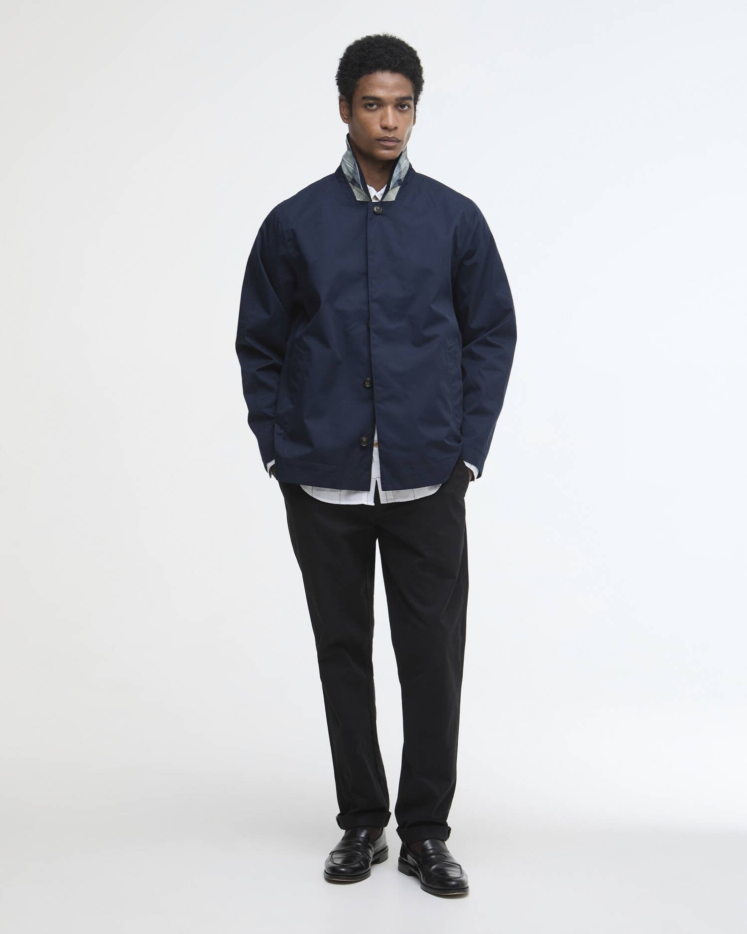Young Ideas/Henmores - Short Rokig Waterproof Jacket - NY72 Navy Highland Loch - M