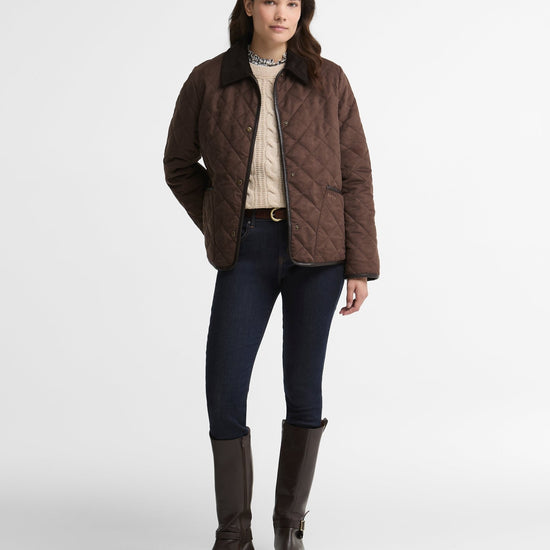 Young Ideas & Henmores -Sonya Quilted Jacket -BR71 Dk Brown/Muted -8