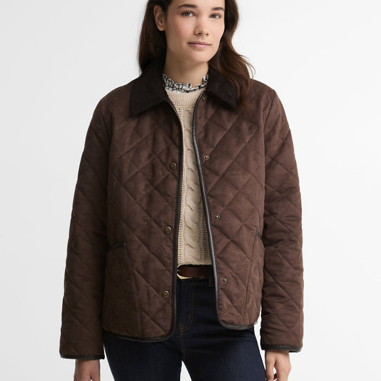 Young Ideas & Henmores -Sonya Quilted Jacket -BR71 Dk Brown/Muted -8