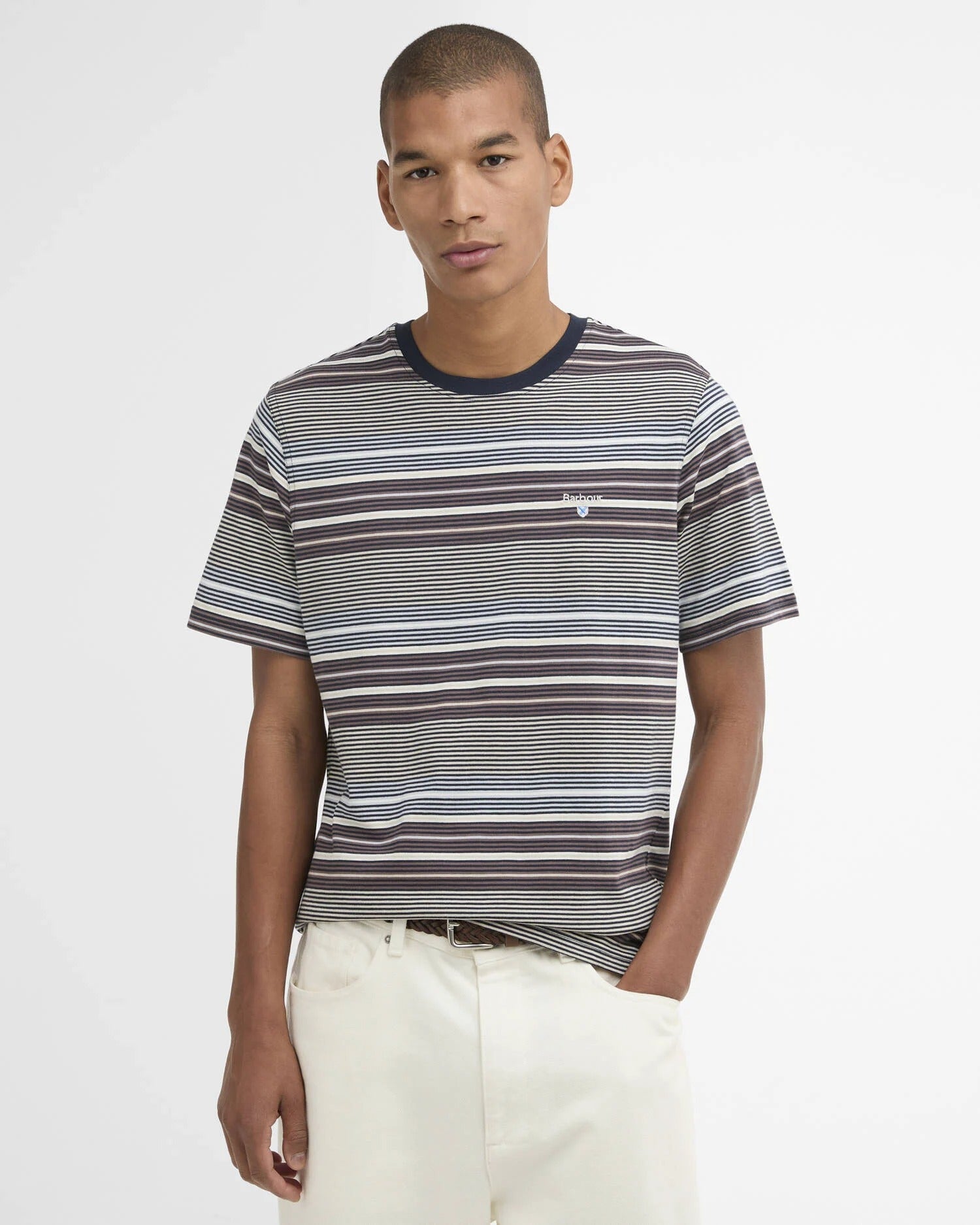 Young Ideas & Henmores - Steelrigg Stripe T-Shirt - NY91 Navy - M