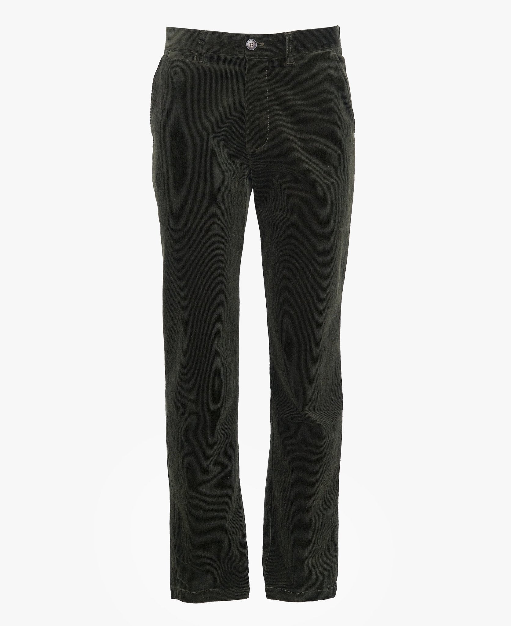 Young Ideas & Henmores -Stretch Cord Tailored Fit Trouser -GN91 Forest -32/32