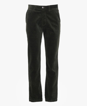 Young Ideas & Henmores -Stretch Cord Tailored Fit Trouser -GN91 Forest -32/32