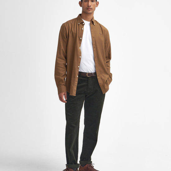 Young Ideas & Henmores -Stretch Cord Tailored Fit Trouser -GN91 Forest -32/32