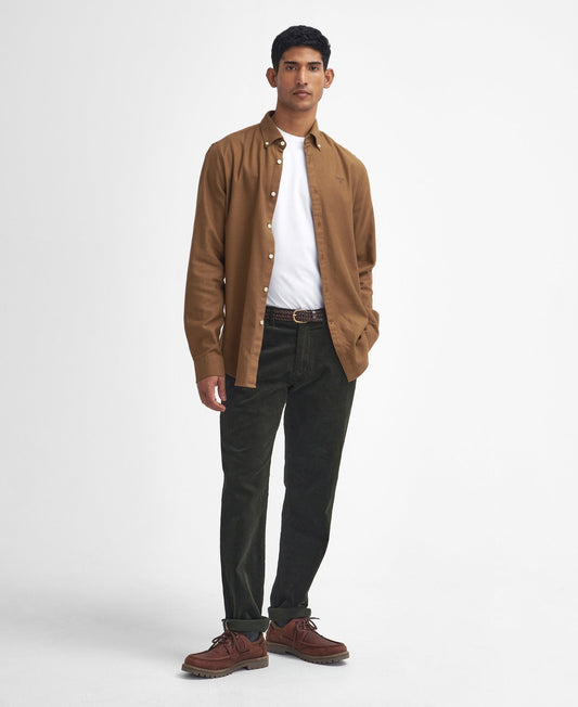 Young Ideas & Henmores -Stretch Cord Tailored Fit Trouser -GN91 Forest -32/32