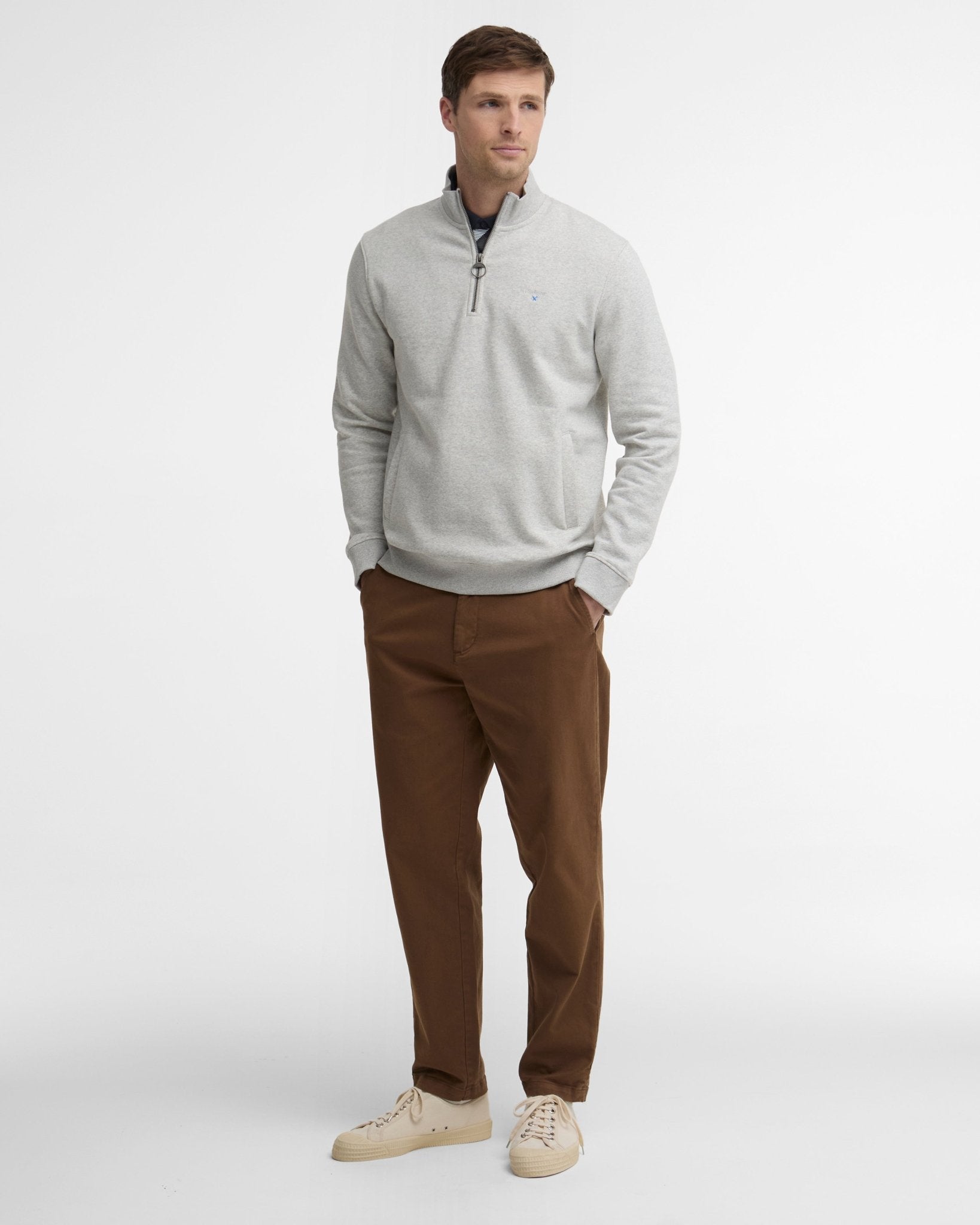 Young Ideas & Henmores -Stretch Cord Tailored Fit Trouser -SN71 Dark Sand -30