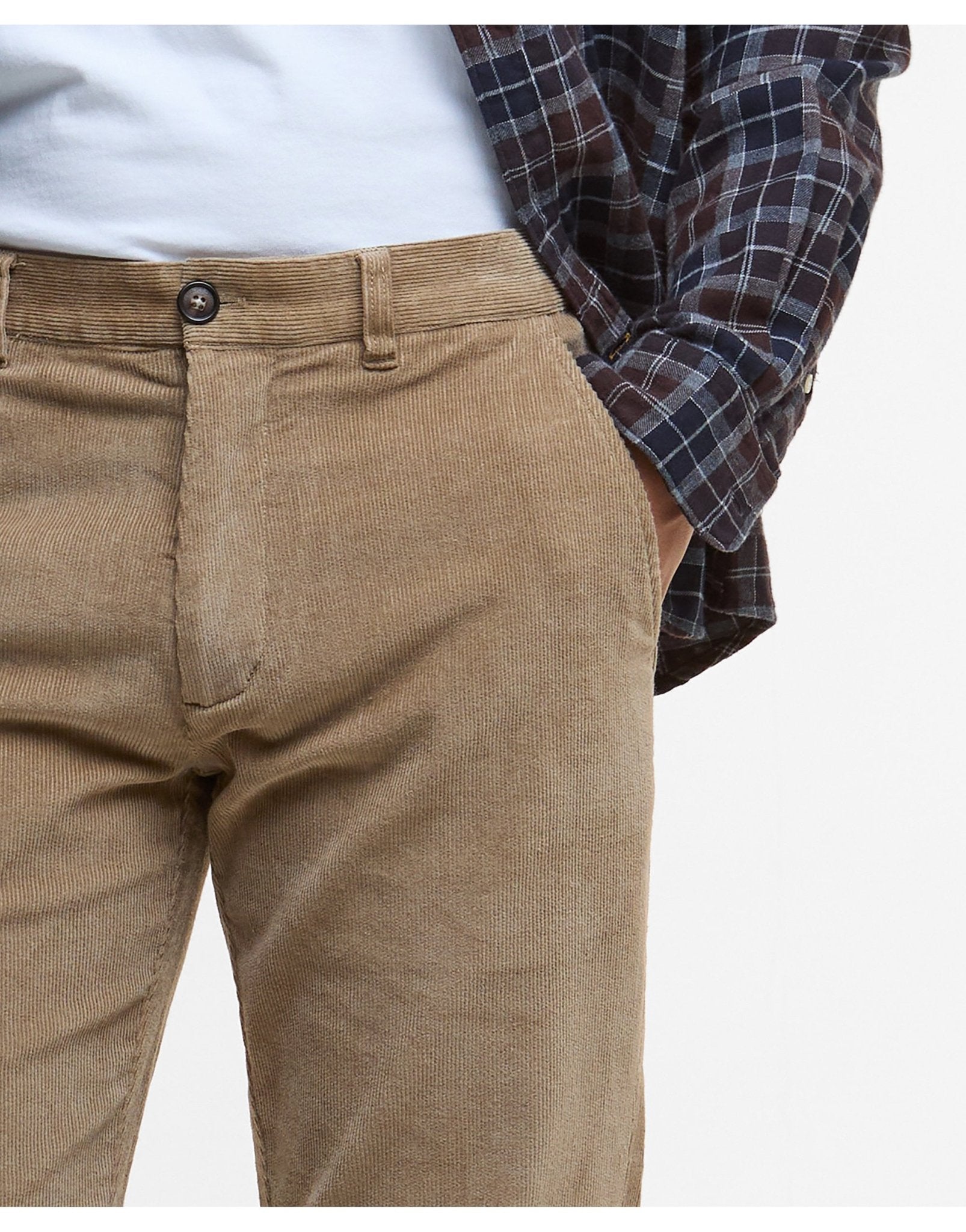 Young Ideas/Henmores - Stretch Cord Tailored Trouser - ST17 Washed Stone - 32/32