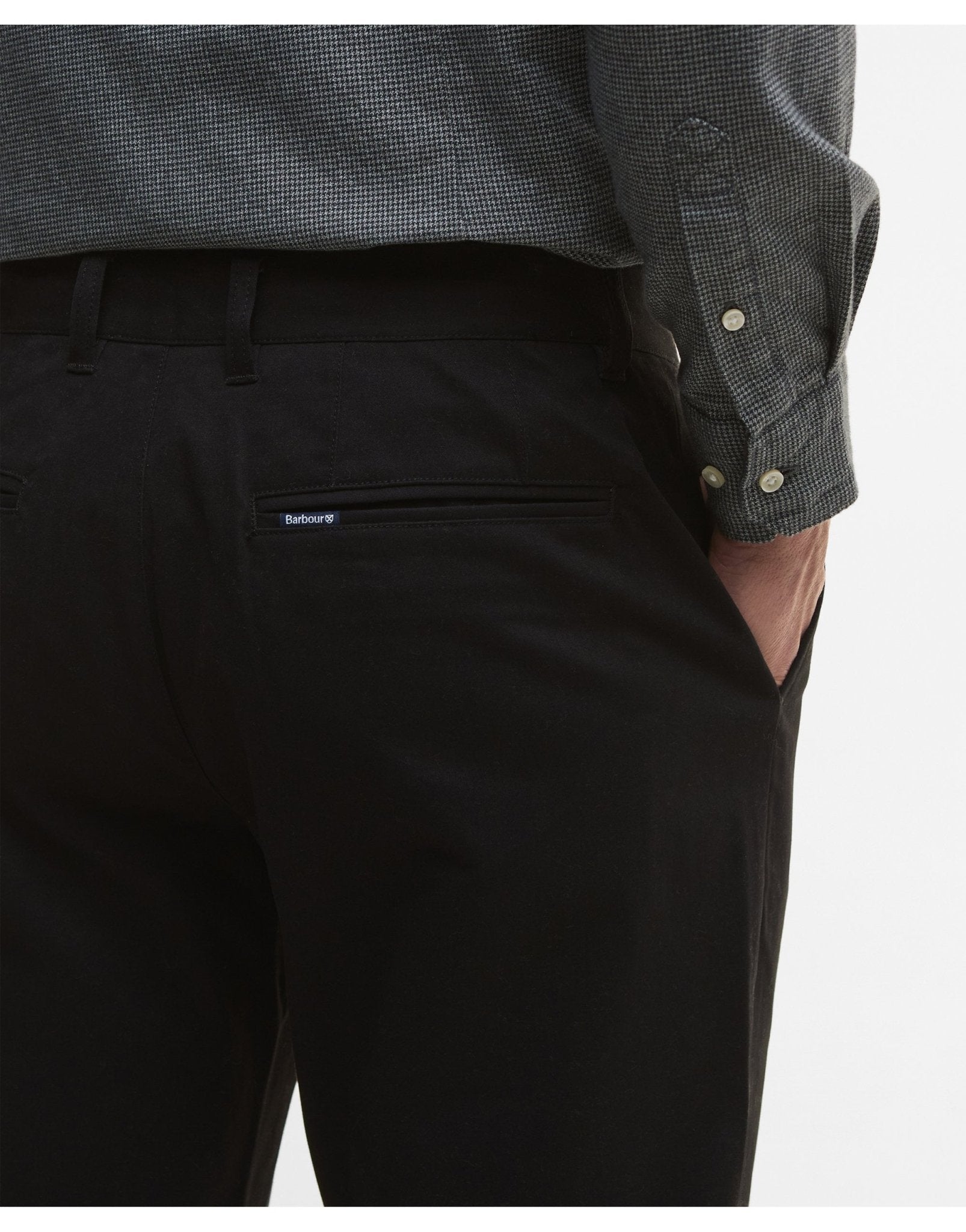 Young Ideas/Henmores - Sueded Sateen Tailored Trouser - BK31 Black - 32/32