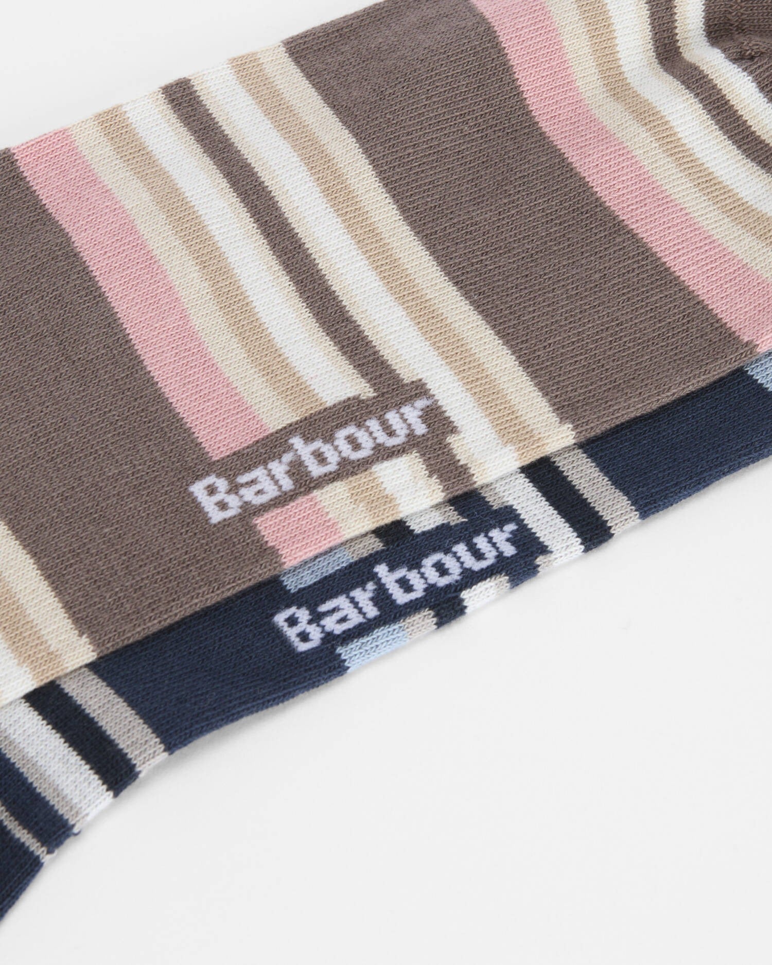 Young Ideas & Henmores - Summer Stripe 2 Pack Socks - PI95 Pink Navy Stripe - M