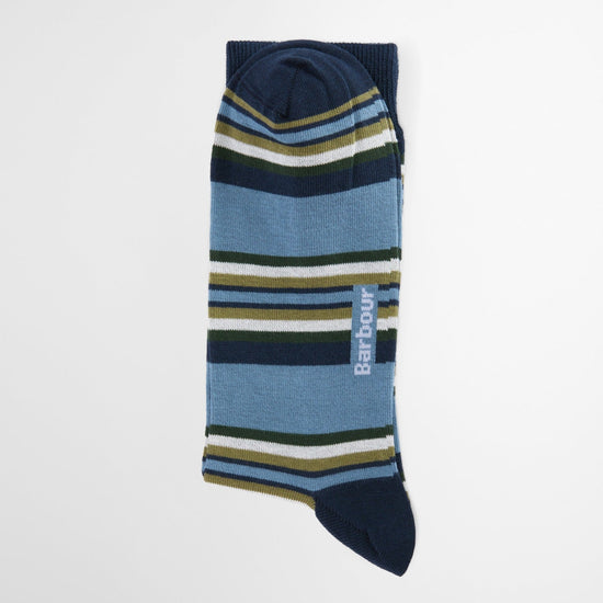 Young Ideas & Henmores - Summer Stripe 2 Pack Socks - PI95 Pink Navy Stripe - M