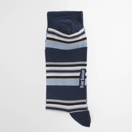 Young Ideas & Henmores - Summer Stripe 2 Pack Socks - PI95 Pink Navy Stripe - M
