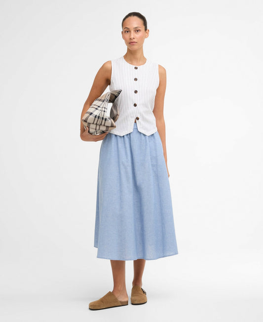 Young Ideas & Henmores - Sutton Midi Skirt - BL39 Light Chambray - 8