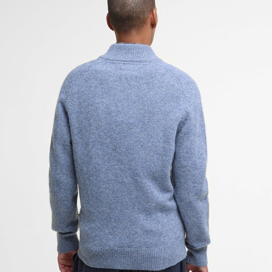 Young Ideas/Henmores - Talder Half Zip Knitted Jumper - BU43 Bluestone - M