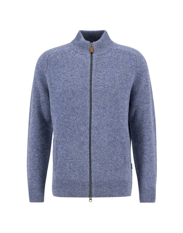 Young Ideas/Henmores - Talder Half Zip Knitted Jumper - BU43 Bluestone - M
