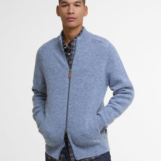 Young Ideas/Henmores - Talder Half Zip Knitted Jumper - BU43 Bluestone - M