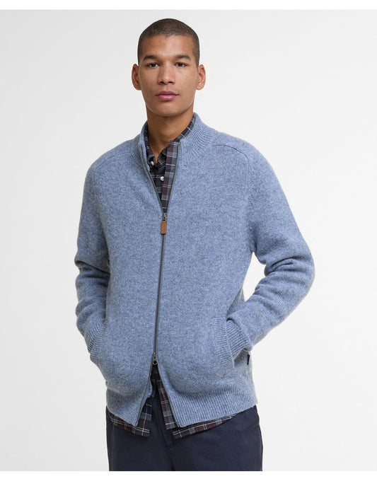 Young Ideas/Henmores - Talder Half Zip Knitted Jumper - BU43 Bluestone - M