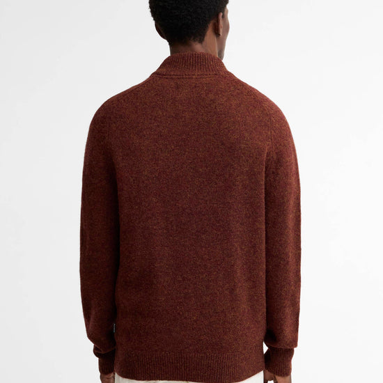 Young Ideas & Henmores -Talder Zip Through Knitted Jumper -BR57 Russet -L
