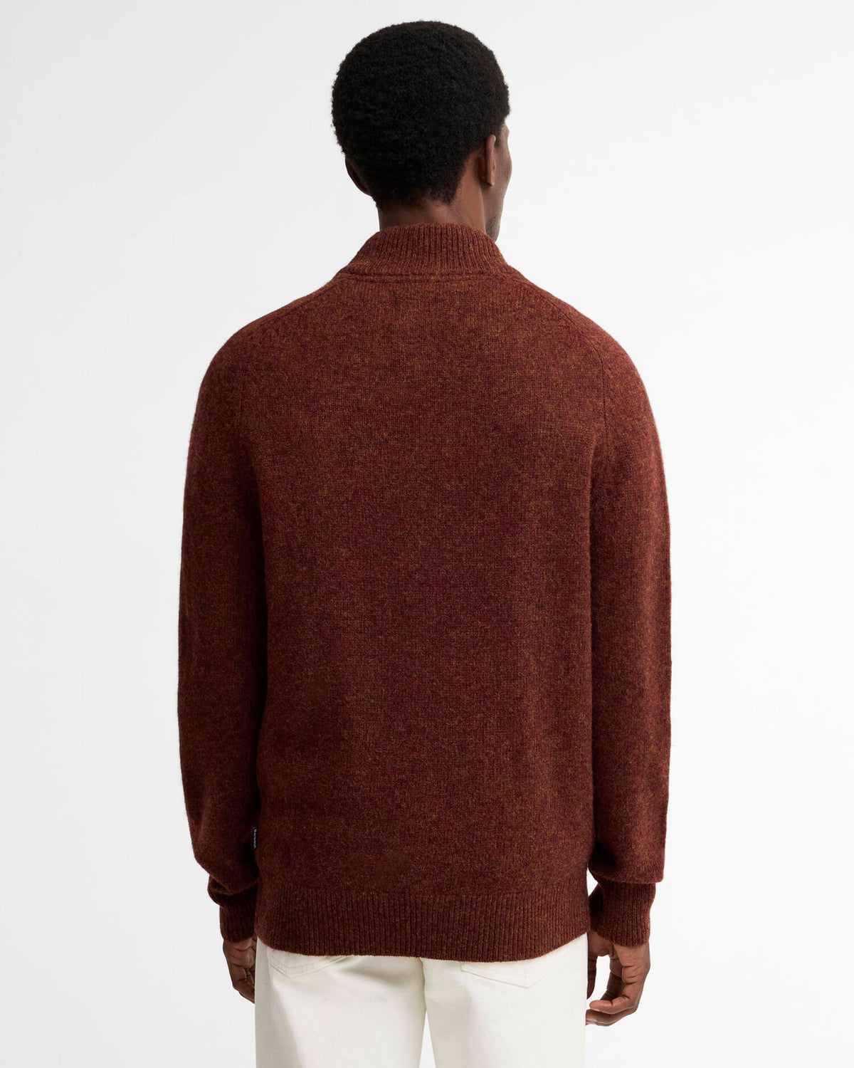 Young Ideas & Henmores -Talder Zip Through Knitted Jumper -BR57 Russet -L