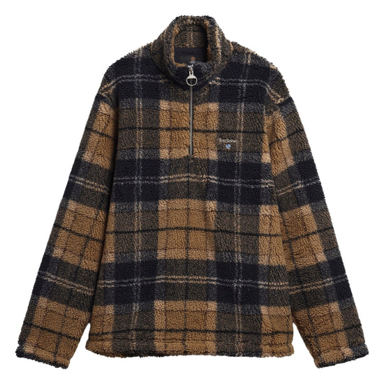 Young Ideas & Henmores -Tartan Fleece Half Zip -TN39 Birchwood Dress Tartan -L