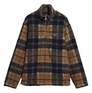 Young Ideas & Henmores -Tartan Fleece Half Zip -TN39 Birchwood Dress Tartan -L