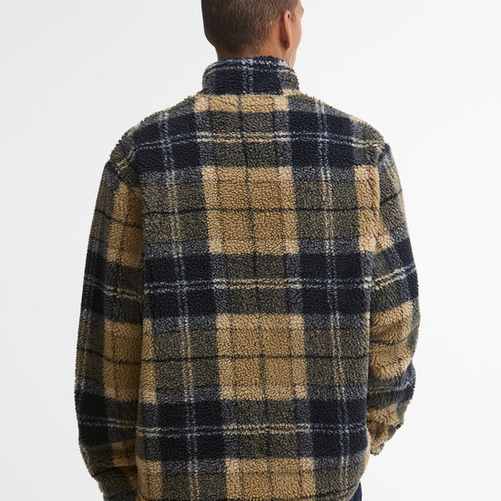 Young Ideas & Henmores -Tartan Fleece Half Zip -TN39 Birchwood Dress Tartan -L