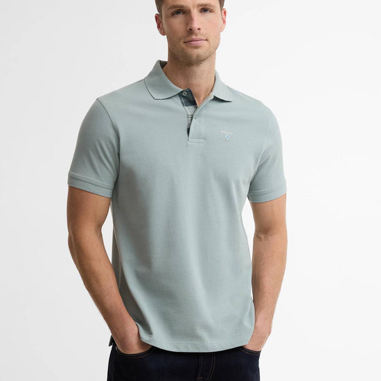 Young Ideas & Henmores - Tartan Pique Polo Shirt - TE13 Dusty Slate - M