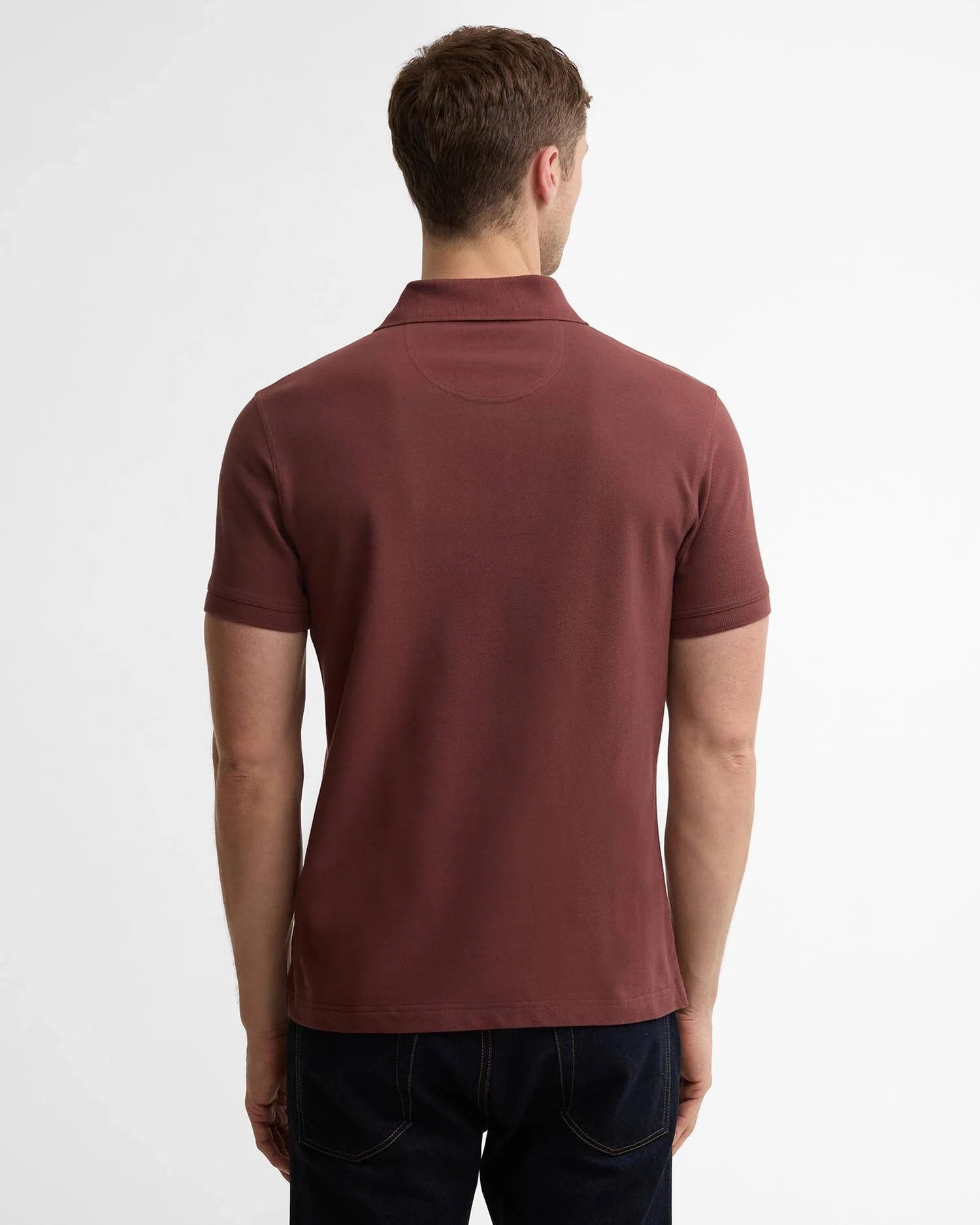 Young Ideas & Henmores - Tartan Pique Polo Shirt - OL17 Clay - M