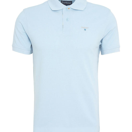 Young Ideas & Henmores - Tartan Pique Polo Shirt - BU44 Niagara Mist - M