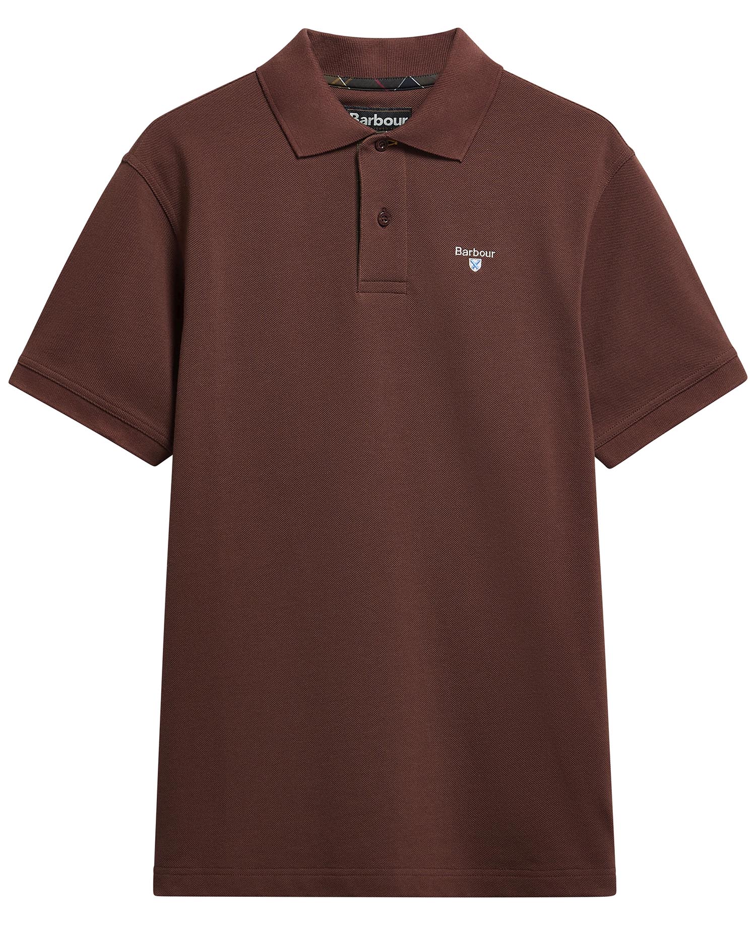 Young Ideas & Henmores - Tartan Pique Polo Shirt - RU11 Burnt Pepper - M