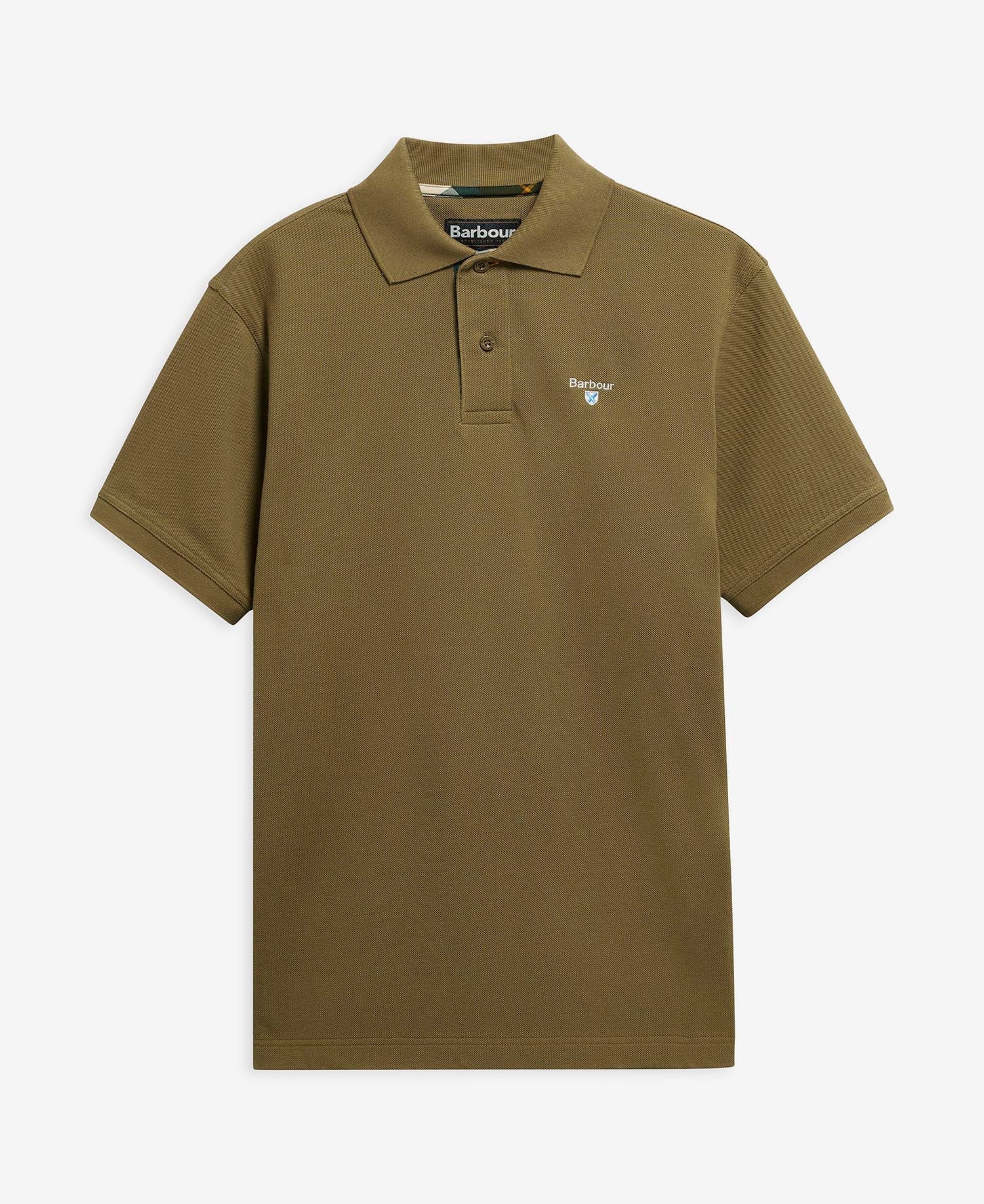 Young Ideas & Henmores - Tartan Pique Polo Shirt - OL17 Clay - M