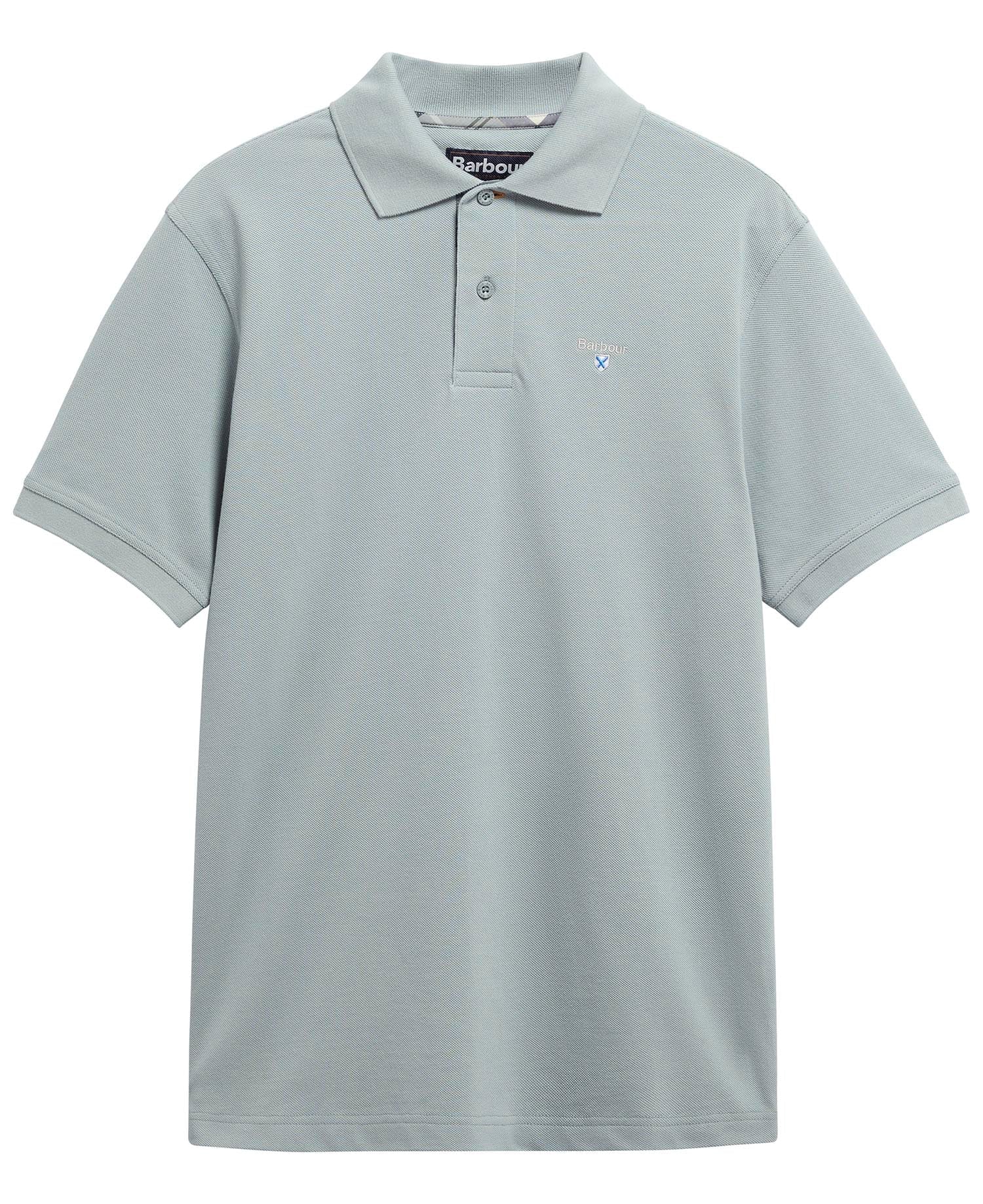 Young Ideas & Henmores - Tartan Pique Polo Shirt - TE13 Dusty Slate - M