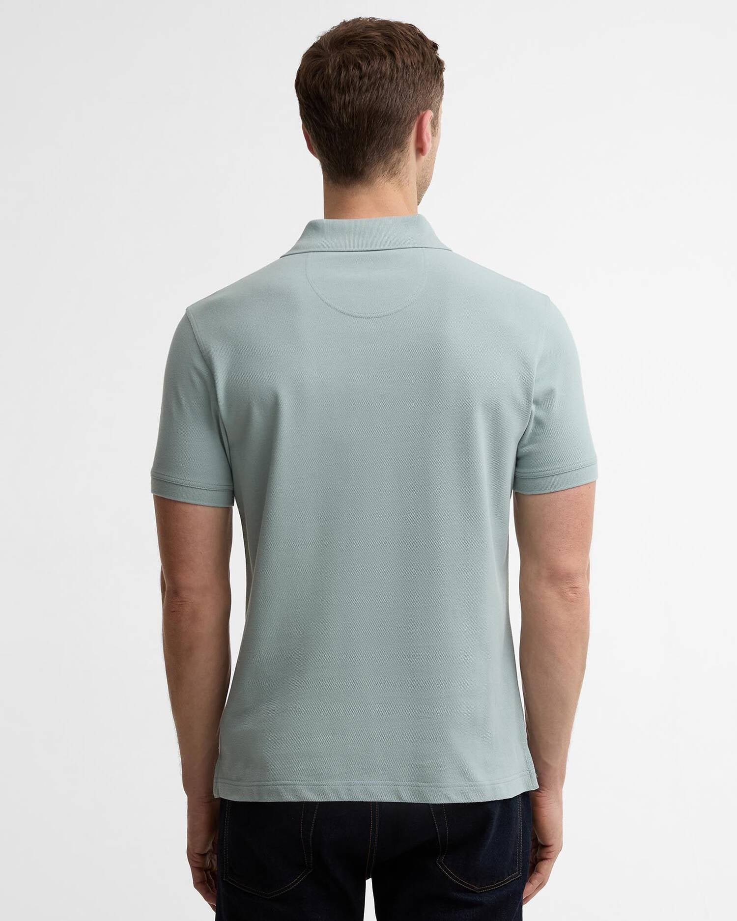 Young Ideas & Henmores - Tartan Pique Polo Shirt - TE13 Dusty Slate - M