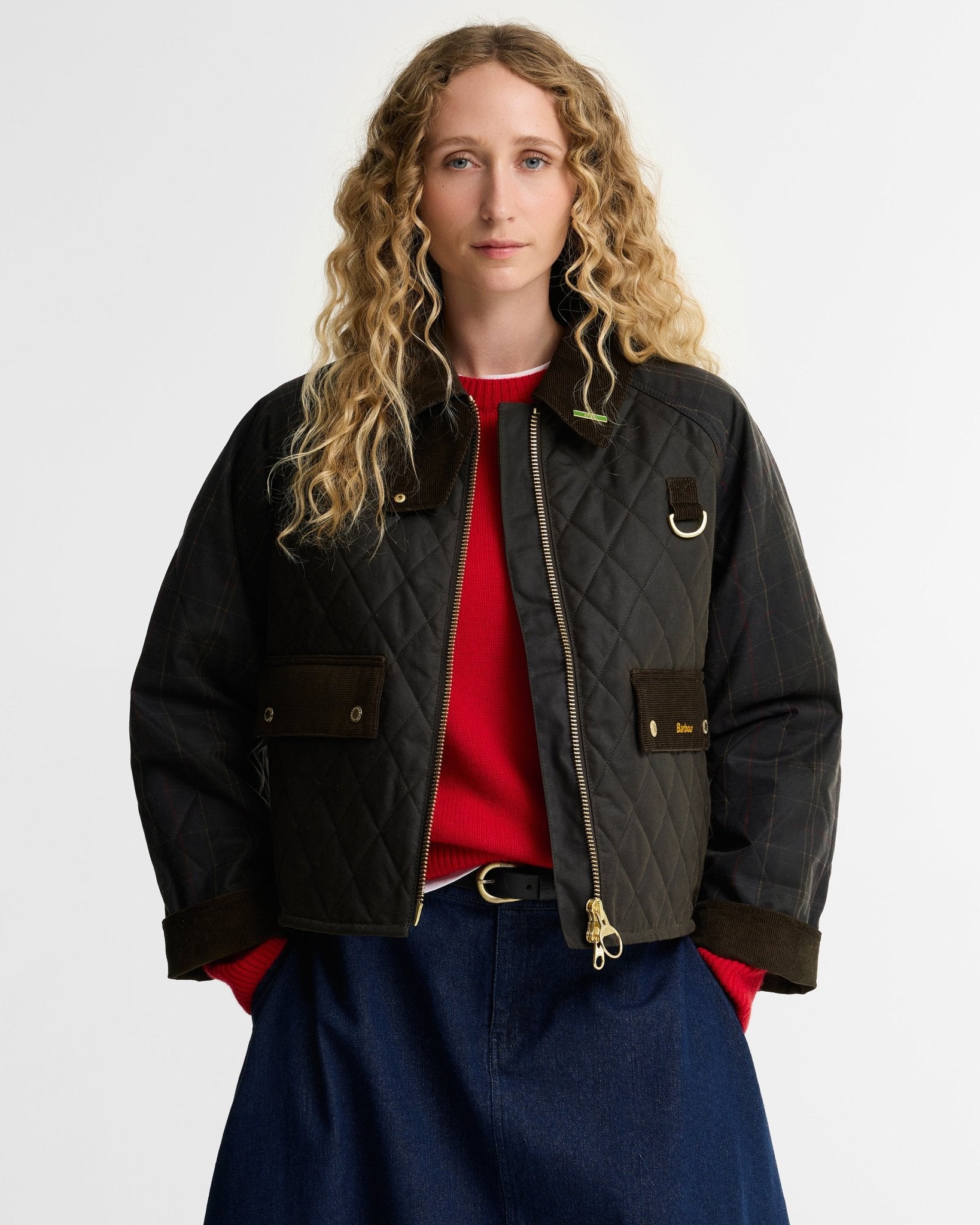 Young Ideas & Henmores -Tartan Reimagined Icons Tartan Quilted Spey Wax Jacket -OL71 Olive/Classic -6