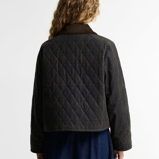 Young Ideas & Henmores -Tartan Reimagined Icons Tartan Quilted Spey Wax Jacket -OL71 Olive/Classic -6