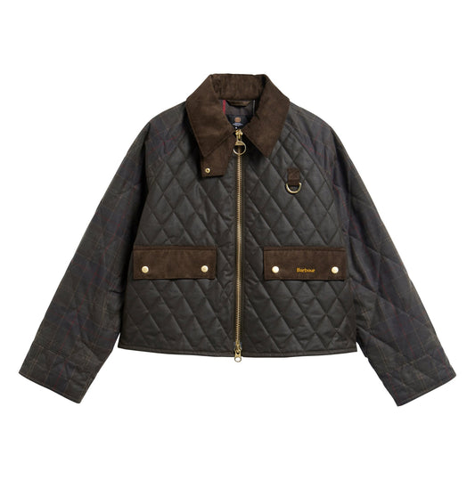 Young Ideas & Henmores -Tartan Reimagined Icons Tartan Quilted Spey Wax Jacket -OL71 Olive/Classic -6