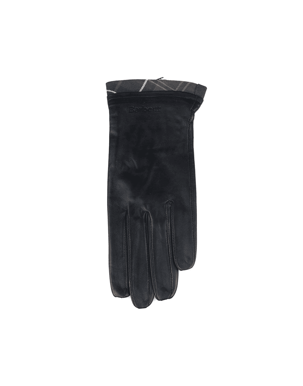 Young Ideas/Henmores - Tartan Trimmed Leather Gloves - BK11 Black/Classic - S