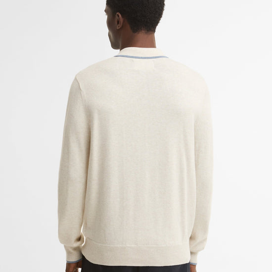 Young Ideas & Henmores -Taunton Knitted Polo Shirt -WH32 Whisper White -L