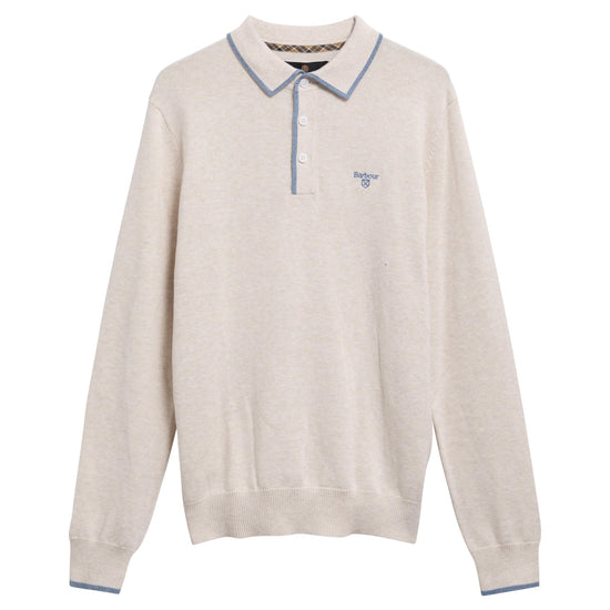 Young Ideas & Henmores -Taunton Knitted Polo Shirt -WH32 Whisper White -L