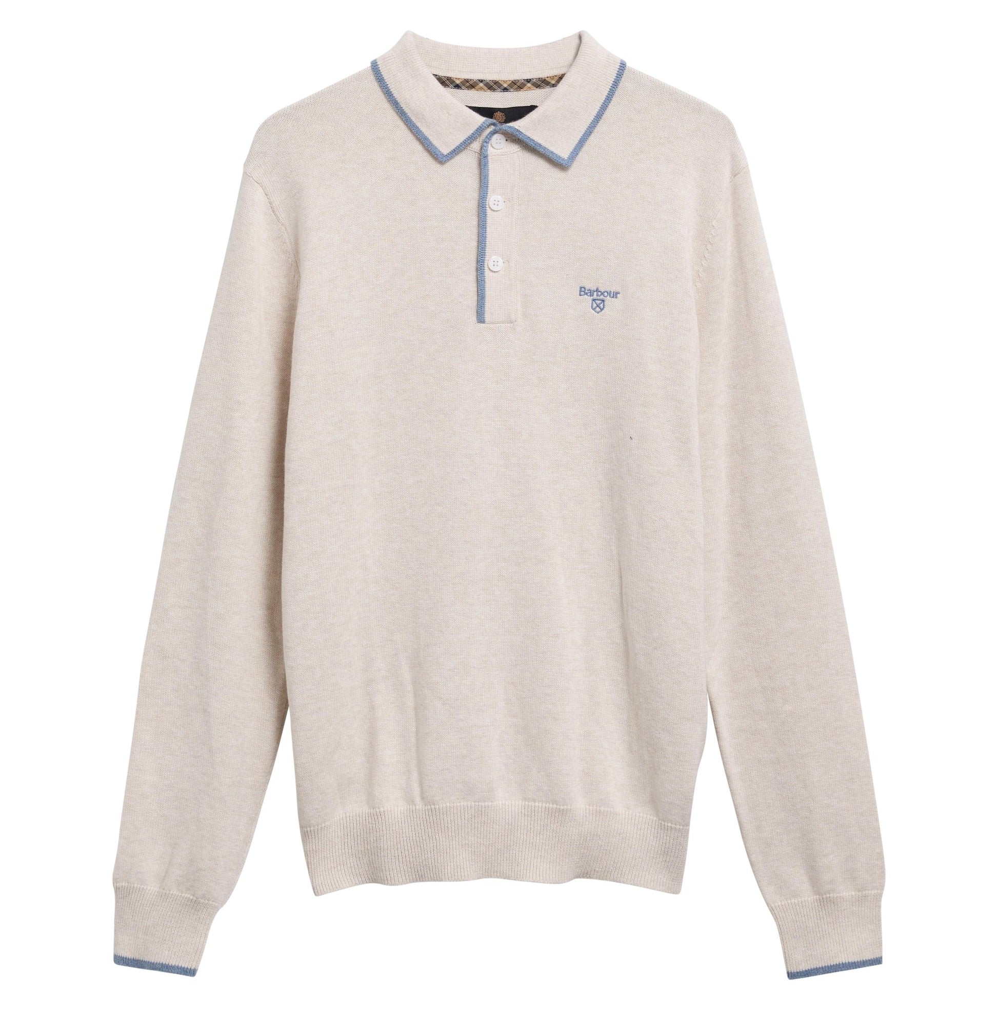 Young Ideas & Henmores -Taunton Knitted Polo Shirt -WH32 Whisper White -L