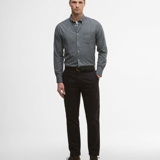 Young Ideas/Henmores - Turner Tailored Houndstooth Shirt - GY52 Grey Marl - M