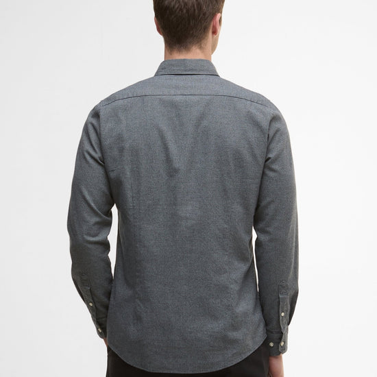 Young Ideas/Henmores - Turner Tailored Houndstooth Shirt - GY52 Grey Marl - M