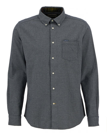 Young Ideas/Henmores - Turner Tailored Houndstooth Shirt - GY52 Grey Marl - M