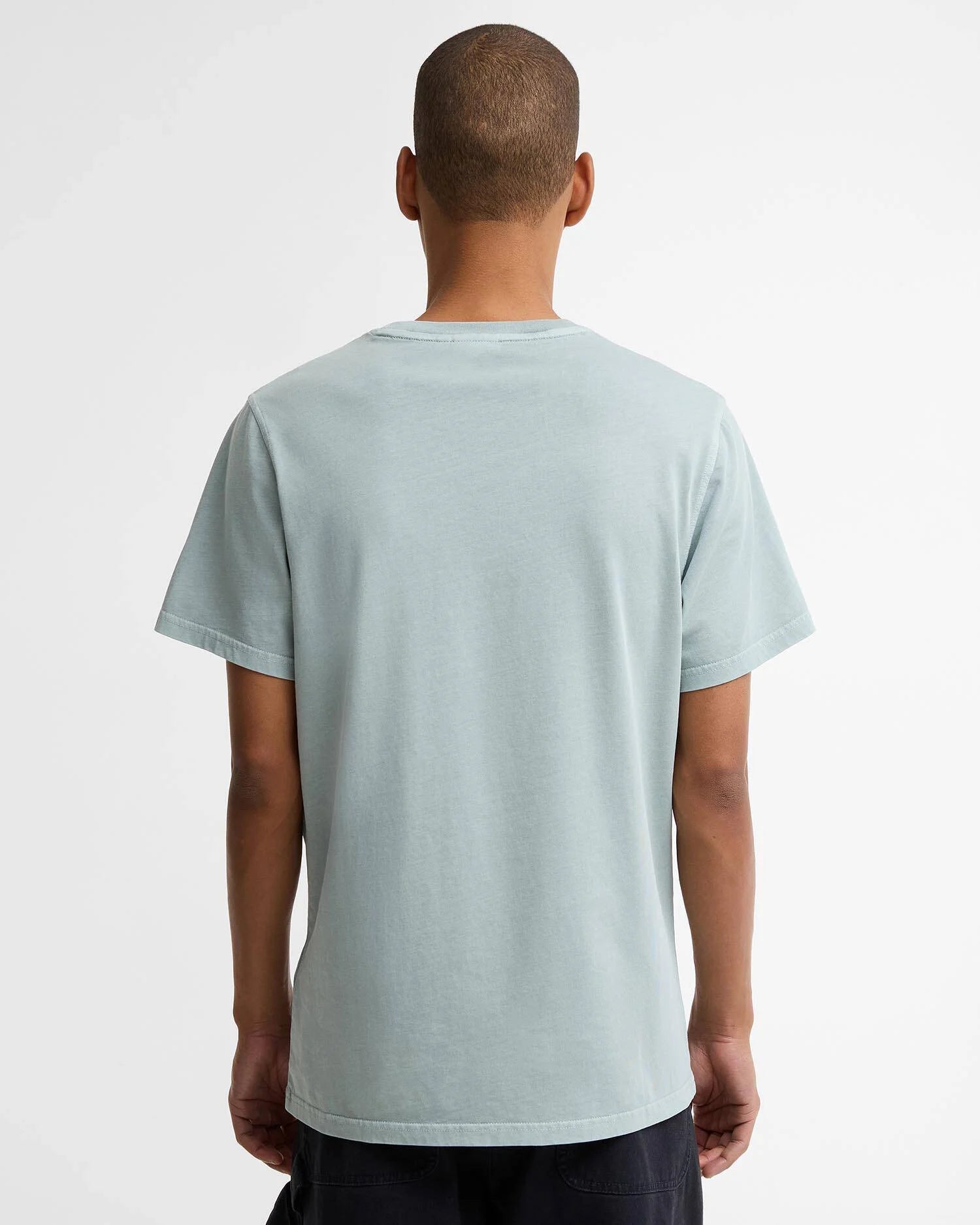 Young Ideas & Henmores - Washington Overdyed Logo Tailored T-Shirt - TE13 Dusty Slate - M