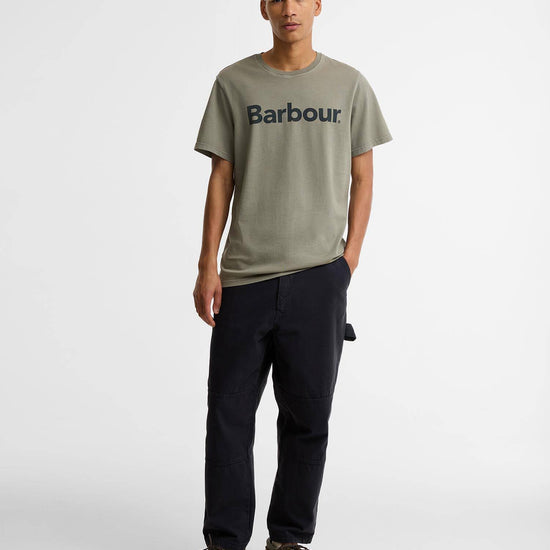 Young Ideas & Henmores - Washington Overdyed Logo Tailored T-Shirt - OL56 Dusty Olive - M