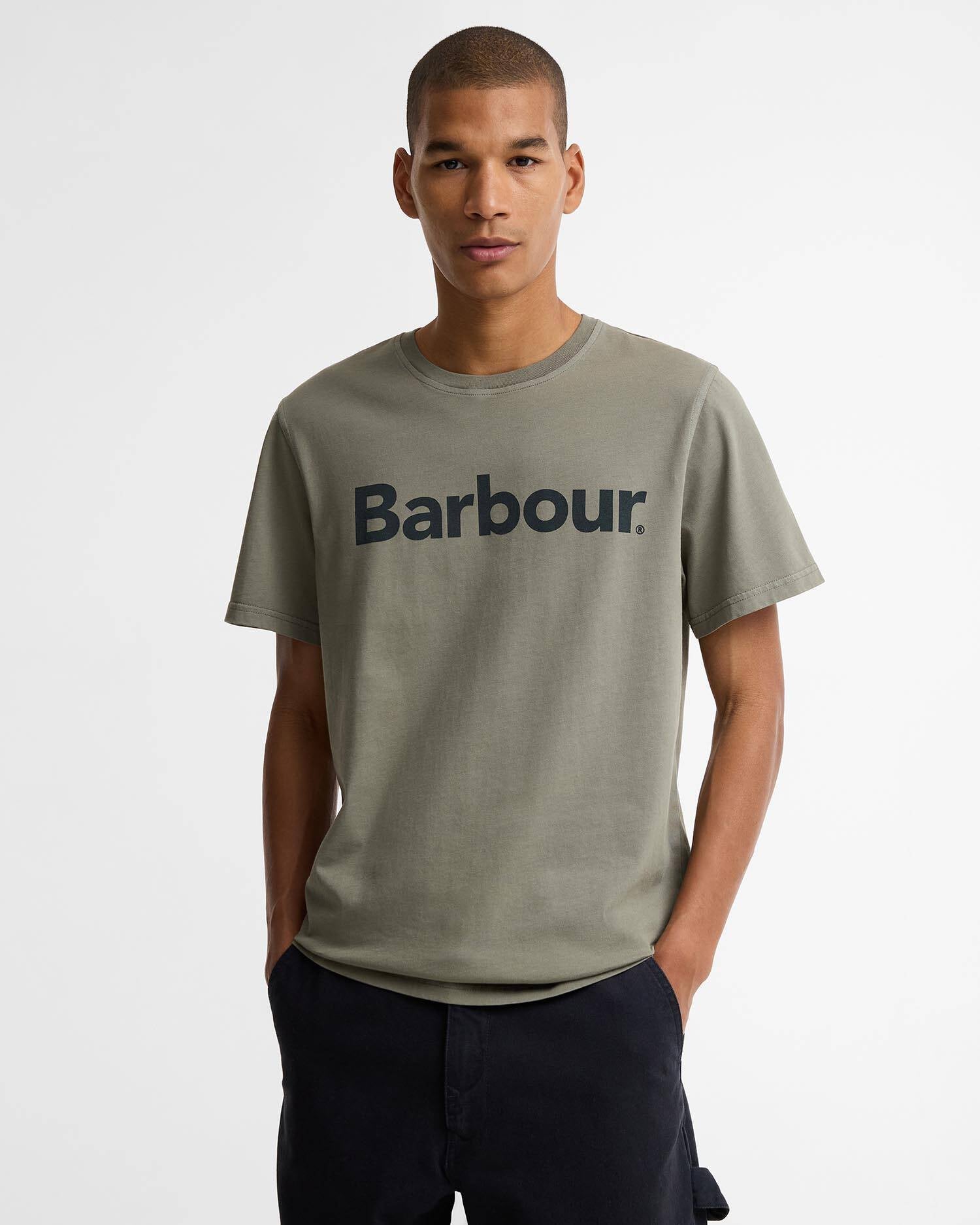 Young Ideas & Henmores - Washington Overdyed Logo Tailored T-Shirt - OL56 Dusty Olive - M